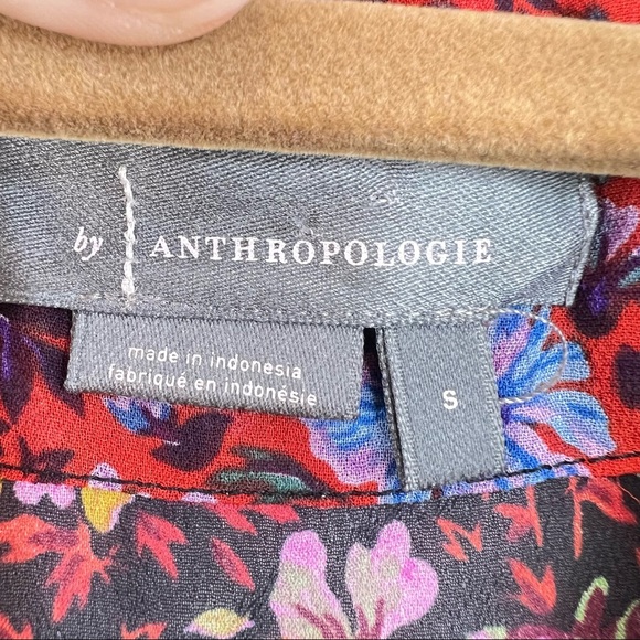 NWOT Anthropologie Floral Boho Sheer Ruffle Helene Tunic Dress Sz S Cottagecore - Picture 3 of 14